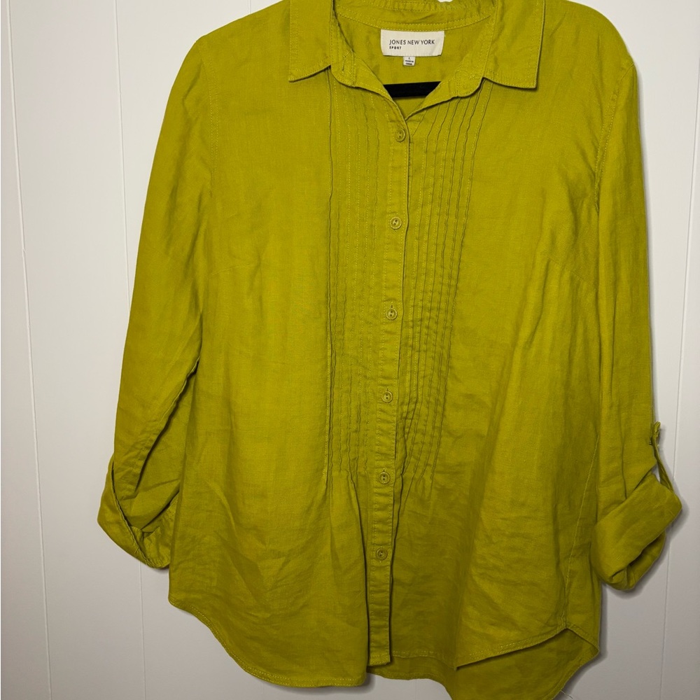 Jones New York Lime Green Blouse